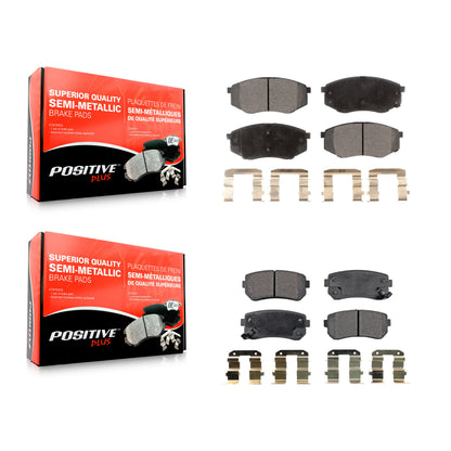 [Avant + Arrière] Kit de plaquette (semi-métallique) de frein pour Hyundai Tucson Kia Sportage FWD KPF-100190