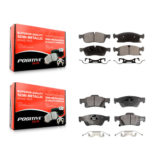 [Avant + Arrière] Kit de plaquette (semi-métallique) de frein pour Jeep Grand Cherokee Dodge Durango WK KPF-100192