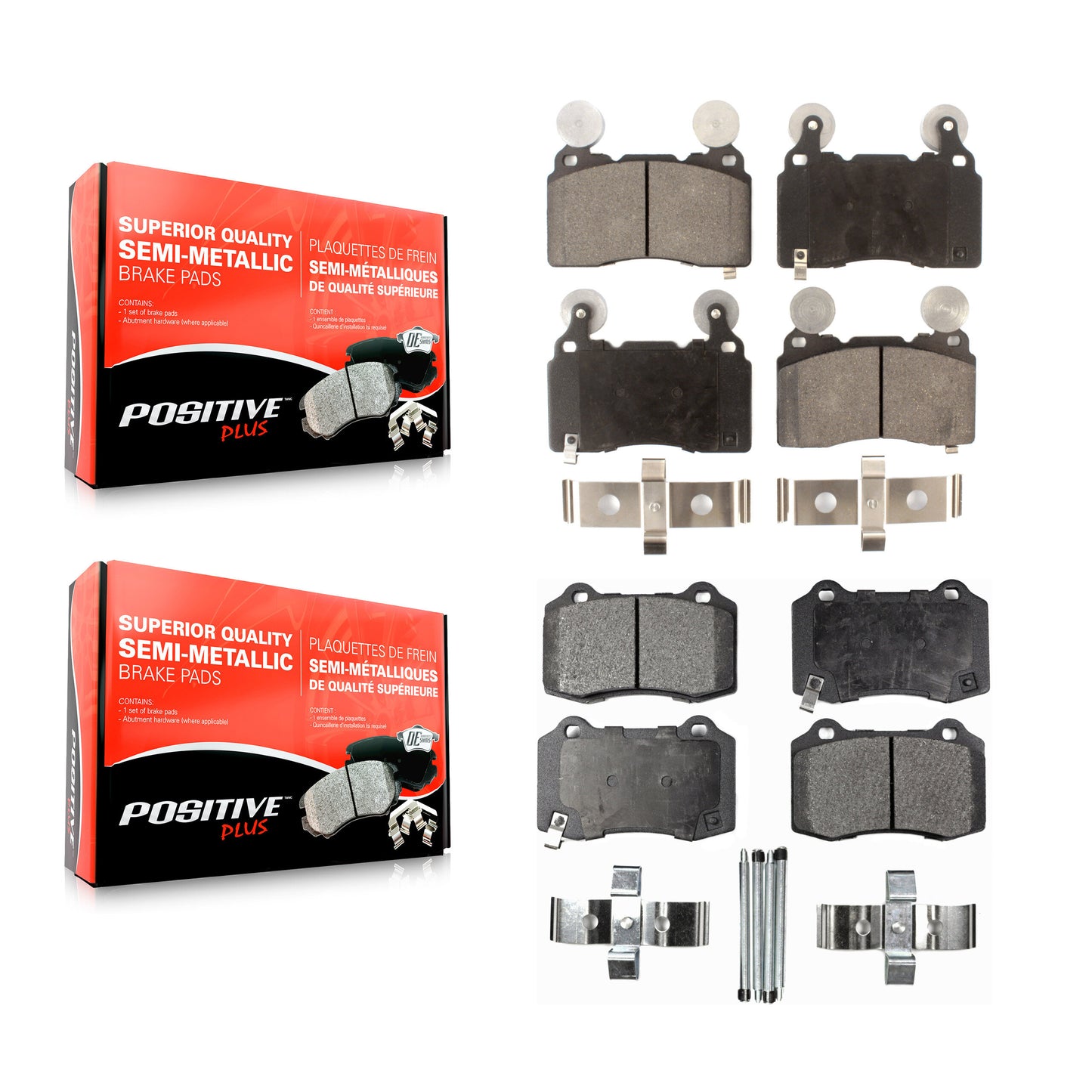 [Avant + Arrière] Kit de plaquette (semi-métallique) de frein pour Chevrolet Camaro SS KPF-100196