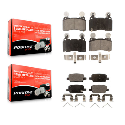 [Avant + Arrière] Kit de plaquette (semi-métallique) de frein pour 2016-2020 Cadillac CT6 avec 345mm Diameter Rotor KPF-100199