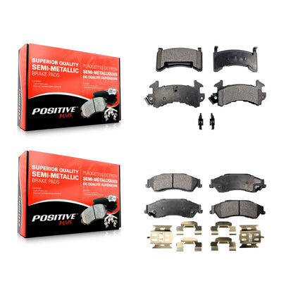 [Avant + Arrière] Kit de plaquette (semi-métallique) de frein pour Chevrolet S10 GMC Sonoma Blazer Jimmy Isuzu Hombre KPF-100217