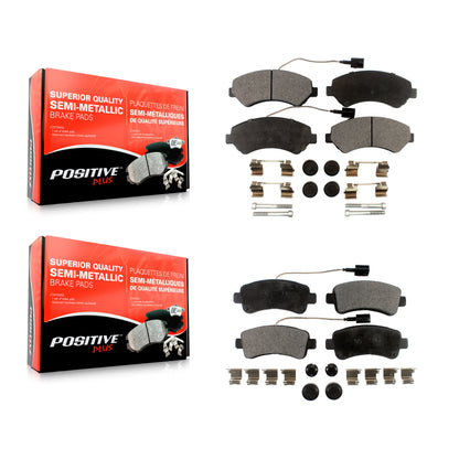[Avant + Arrière] Kit de plaquette (semi-métallique) de frein pour Ram ProMaster 1500 2500 3500 KPF-100218