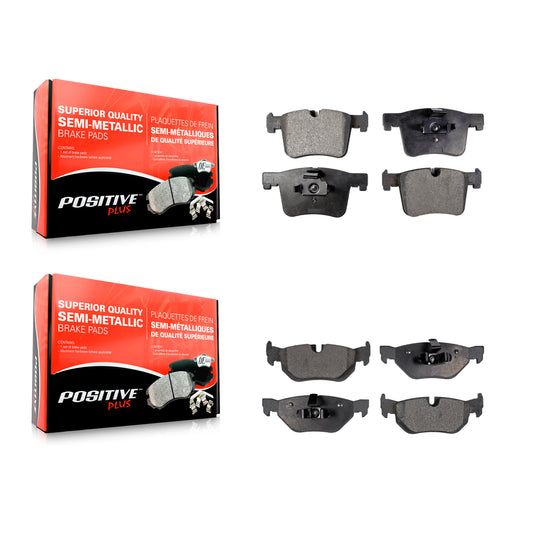 [Avant + Arrière] Kit de plaquette (semi-métallique) de frein pour 2012 BMW 320i KPF-100222