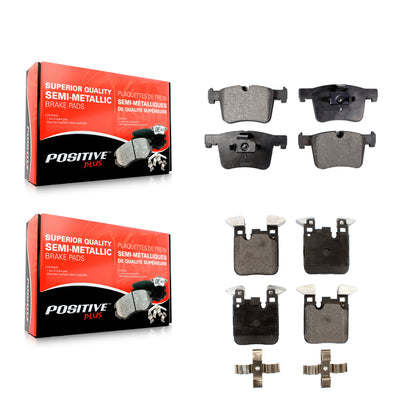 [Avant + Arrière] Kit de plaquette (semi-métallique) de frein pour 2014-2015 BMW 328i GT xDrive 328d avec Blue Painted Calipers KPF-100227