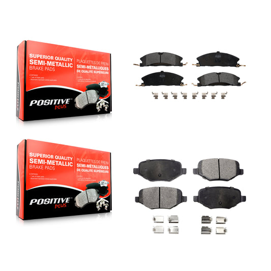 [Avant + Arrière] Kit de plaquette (semi-métallique) de frein pour Ford Explorer Police Interceptor Utility Lincoln MKS Flex Taurus MKT KPF-100238