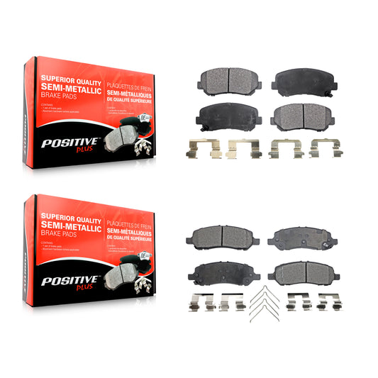 [Avant + Arrière] Kit de plaquette (semi-métallique) de frein pour 2013-2016 Dodge Dart KPF-100241
