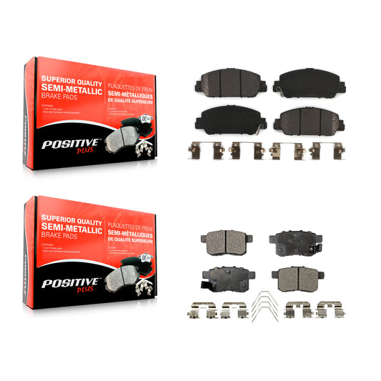 [Avant + Arrière] Kit de plaquette (semi-métallique) de frein pour Honda Accord KPF-100252