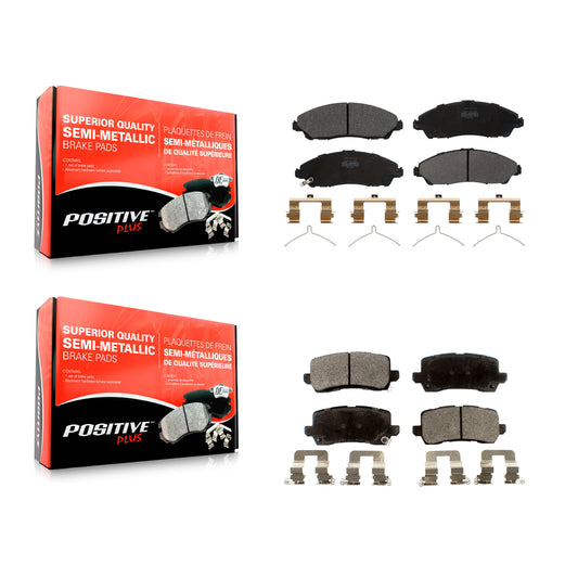 [Avant + Arrière] Kit de plaquette (semi-métallique) de frein pour 2017-2020 Acura MDX KPF-100265