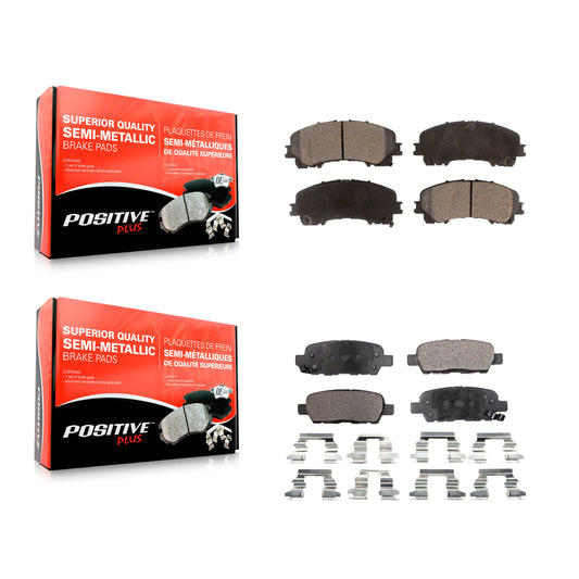 [Avant + Arrière] Kit de plaquette (semi-métallique) de frein pour Nissan Rogue INFINITI Q50 QX50 Q60 KPF-100270