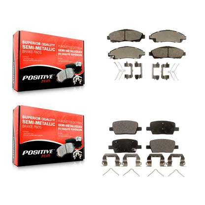 [Avant + Arrière] Kit de plaquette (semi-métallique) de frein pour Chevrolet Traverse GMC Acadia Cadillac XT5 Buick Enclave Blazer XT6 KPF-100288