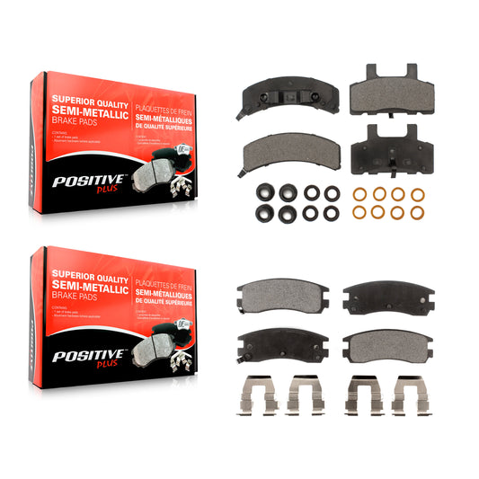 [Avant + Arrière] Kit de plaquette (semi-métallique) de frein pour 1999 Cadillac DeVille Drum rear brakes KPF-100294