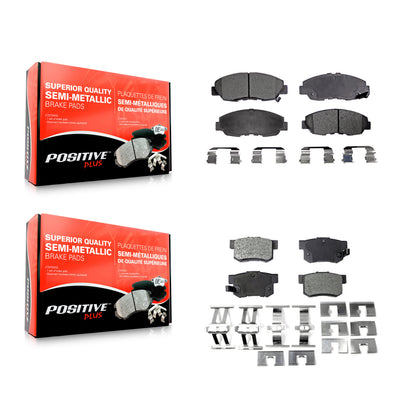 [Avant + Arrière] Kit de plaquette (semi-métallique) de frein pour Honda Civic Accord Acura EL KPF-100303