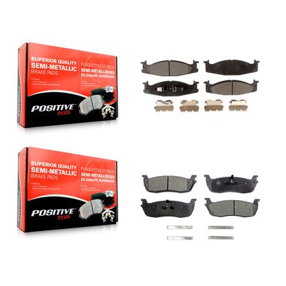 [Avant + Arrière] Kit de plaquette (semi-métallique) de frein pour 1996 Ford F-150 KPF-100315