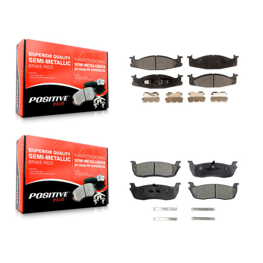[Avant + Arrière] Kit de plaquette (semi-métallique) de frein pour 1996 Ford F-150 KPF-100315