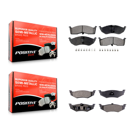 [Avant + Arrière] Kit de plaquette (semi-métallique) de frein pour Chrysler Dodge Intrepid 300M Concorde LHS Neon Plymouth Eagle Vision New Yorker KPF-100316
