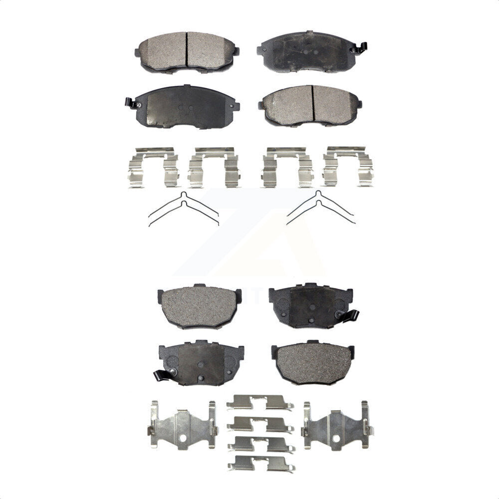 [Avant + Arrière] Kit de plaquette (semi-métallique) de frein pour 1989-1990 Nissan Maxima Disc rear brakes KPF-100318 par Positive Plus