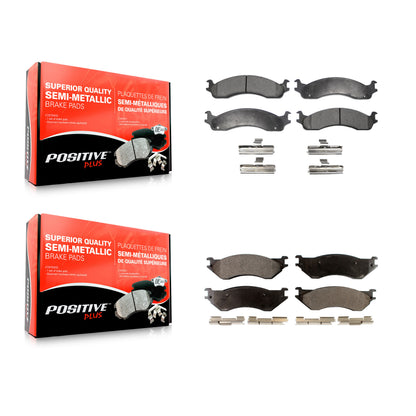 [Avant + Arrière] Kit de plaquette (semi-métallique) de frein pour 2001-2002 Dodge Ram 2500 3500 KPF-100322