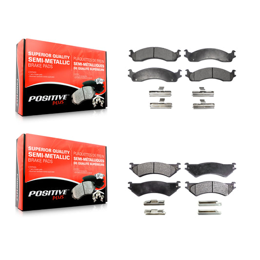 [Avant + Arrière] Kit de plaquette (semi-métallique) de frein pour Ford E-350 Super Duty E-250 Econoline Club Wagon KPF-100324