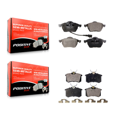 [Avant + Arrière] Kit de plaquette (semi-métallique) de frein pour Volkswagen Jetta Beetle Golf Audi TT Quattro A6 KPF-100328