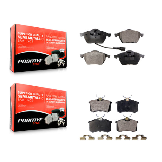 [Avant + Arrière] Kit de plaquette (semi-métallique) de frein pour Volkswagen Jetta Beetle Golf Audi TT Quattro A6 KPF-100328