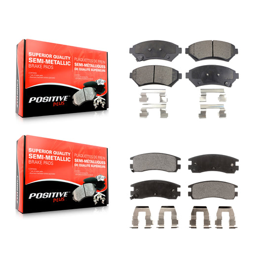 [Avant + Arrière] Kit de plaquette (semi-métallique) de frein pour Buick LeSabre Cadillac DeVille Park Avenue Pontiac Bonneville Eldorado Oldsmobile Aurora Seville Riviera KPF-100330