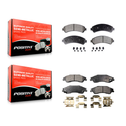 [Avant + Arrière] Kit de plaquette (semi-métallique) de frein pour Chevrolet S10 Blazer GMC Sonoma Jimmy Oldsmobile Bravada Isuzu Hombre KPF-100340