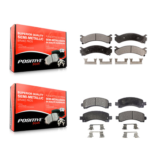 [Avant + Arrière] Kit de plaquette (semi-métallique) de frein pour Chevrolet Express 3500 2500 GMC Savana 4500 KPF-100353