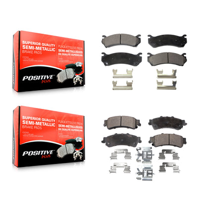 [Avant + Arrière] Kit de plaquette (semi-métallique) de frein pour Chevrolet Silverado 1500 GMC Sierra Classic Suburban Tahoe Astro Yukon XL Safari KPF-100355