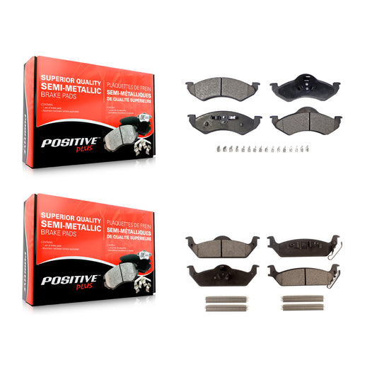 [Avant + Arrière] Kit de plaquette (semi-métallique) de frein pour 2002 Dodge Dakota KPF-100372