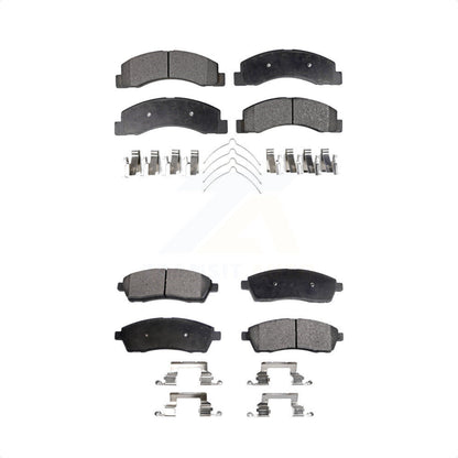 [Avant + Arrière] Kit de plaquette (semi-métallique) de frein pour Ford F-250 Super Duty F-350 Excursion KPF-100373 par Positive Plus