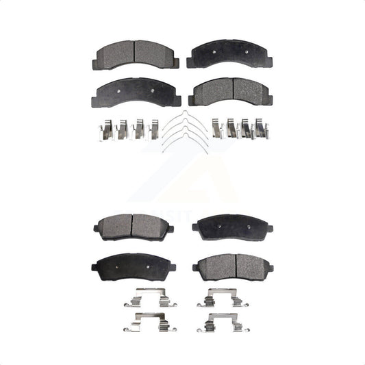 [Avant + Arrière] Kit de plaquette (semi-métallique) de frein pour Ford F-250 Super Duty F-350 Excursion KPF-100373 par Positive Plus