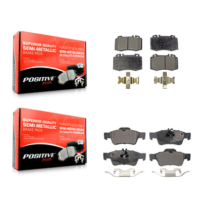 [Avant + Arrière] Kit de plaquette (semi-métallique) de frein pour Mercedes-Benz E350 SL500 E500 SL550 CLS550 CLS500 S430 S500 E550 CL500 S350 CL600 KPF-100386