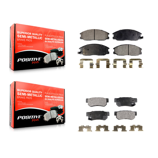 [Avant + Arrière] Kit de plaquette (semi-métallique) de frein pour Hyundai Santa Fe XG350 Kia Amanti XG300 KPF-100396