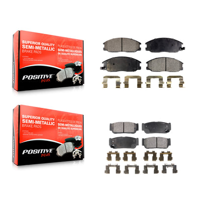 [Avant + Arrière] Kit de plaquette (semi-métallique) de frein pour 2003-2009 Kia Sorento KPF-100397