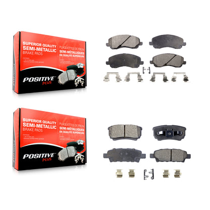 [Avant + Arrière] Kit de plaquette (semi-métallique) de frein pour Jeep Patriot Dodge Compass Chrysler Caliber Avenger Mitsubishi Lancer Sebring 200 KPF-100398