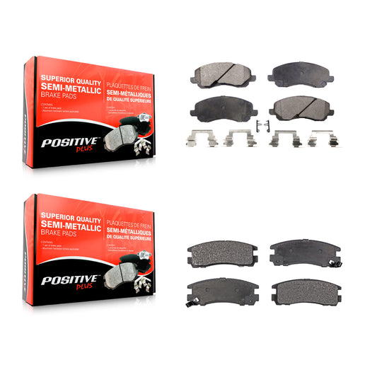 [Avant + Arrière] Kit de plaquette (semi-métallique) de frein pour Mitsubishi Galant Eclipse Chrysler Sebring Dodge Stratus KPF-100400