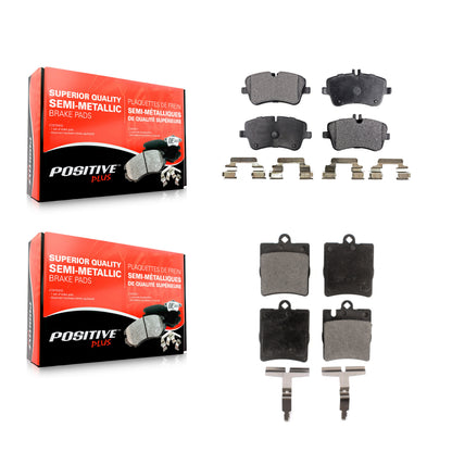 [Avant + Arrière] Kit de plaquette (semi-métallique) de frein pour Mercedes-Benz C240 CLK350 C320 C280 CLK320 C350 KPF-100404