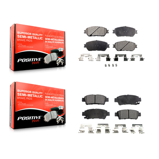 [Avant + Arrière] Kit de plaquette (semi-métallique) de frein pour 2004-2010 Toyota Sienna KPF-100410
