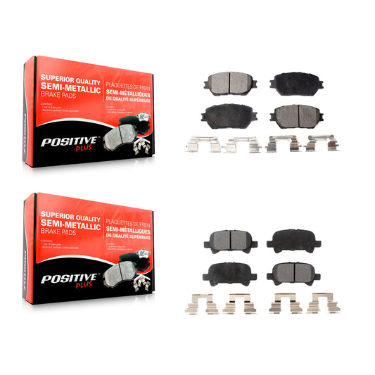 [Avant + Arrière] Kit de plaquette (semi-métallique) de frein pour Toyota Camry Vehicles Manufactured In USA KPF-100412