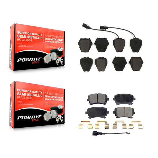 [Avant + Arrière] Kit de plaquette (semi-métallique) de frein pour 2003-2004 Audi RS6 avec 321mm Diameter Rotor KPF-100417