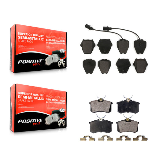 [Avant + Arrière] Kit de plaquette (semi-métallique) de frein pour Volkswagen Passat Audi A6 Quattro Allroad S4 A4 A8 S6 KPF-100419