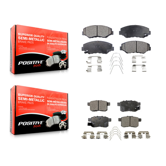 [Avant + Arrière] Kit de plaquette (semi-métallique) de frein pour Honda Accord KPF-100421