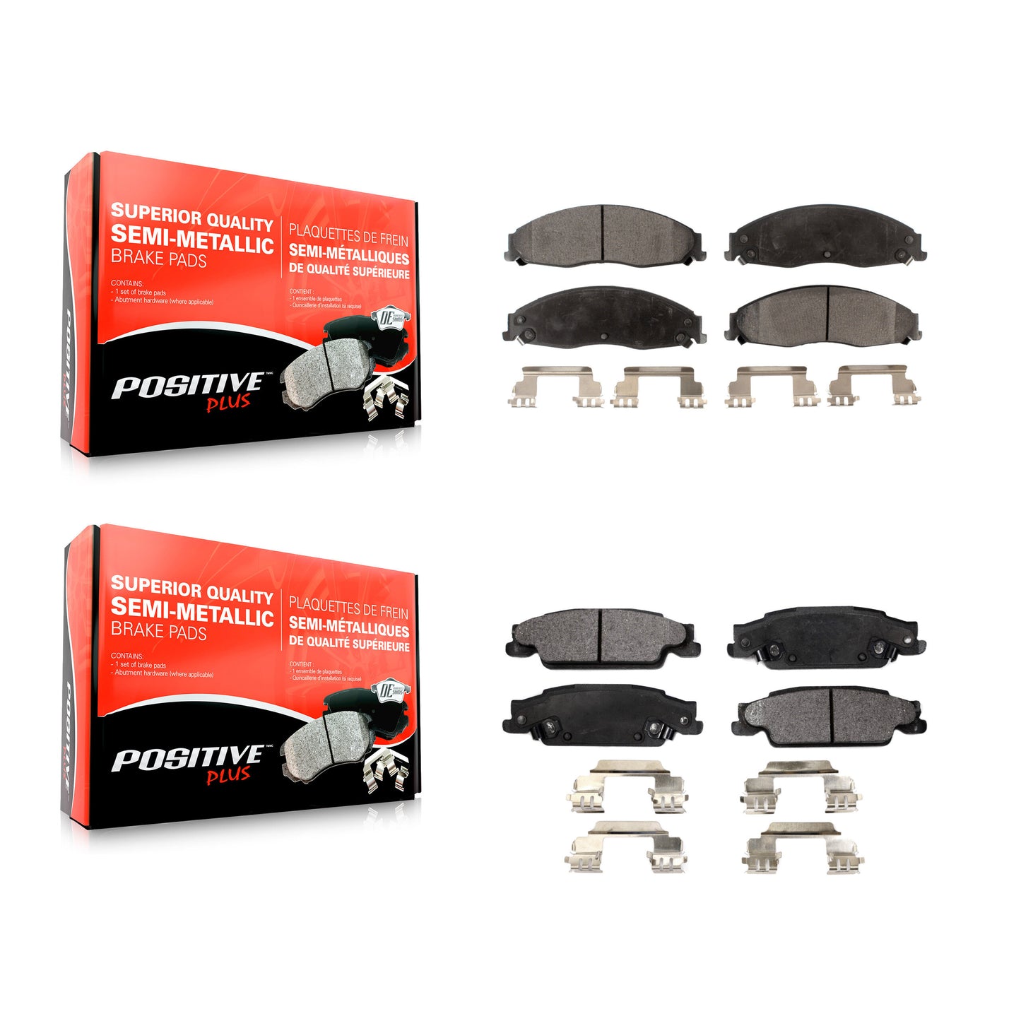 [Avant + Arrière] Kit de plaquette (semi-métallique) de frein pour Cadillac Pontiac Grand Prix CTS STS KPF-100430