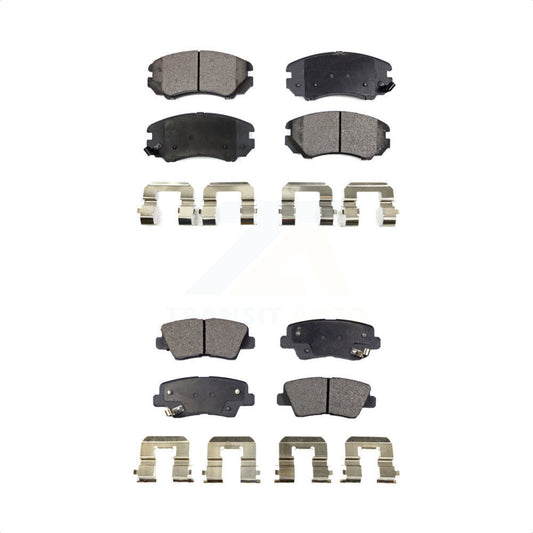 [Avant + Arrière] Kit de plaquette (semi-métallique) de frein pour Kia Hyundai Soul Sonata Elantra Amanti Azera KPF-100431 par Positive Plus