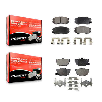 [Avant + Arrière] Kit de plaquette (semi-métallique) de frein pour Hyundai Tiburon KPF-100432