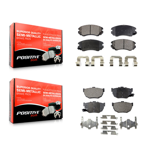 [Avant + Arrière] Kit de plaquette (semi-métallique) de frein pour Hyundai Tiburon KPF-100432