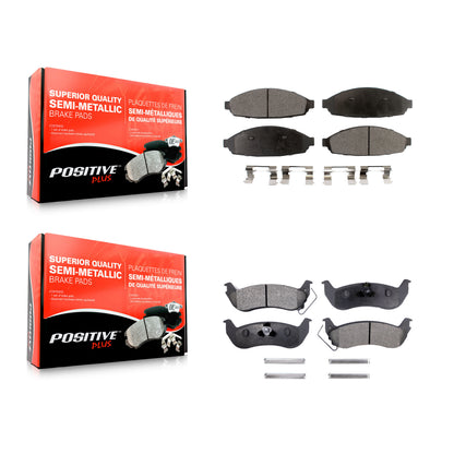 [Avant + Arrière] Kit de plaquette (semi-métallique) de frein pour Ford Crown Victoria Mercury Grand Marquis Lincoln Town Car Marauder KPF-100438