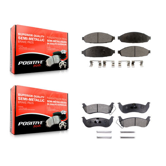 [Avant + Arrière] Kit de plaquette (semi-métallique) de frein pour Ford Crown Victoria Mercury Grand Marquis Lincoln Town Car Marauder KPF-100438