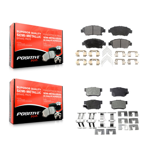 [Avant + Arrière] Kit de plaquette (semi-métallique) de frein pour Honda Civic Acura RSX ILX CR-Z KPF-100446