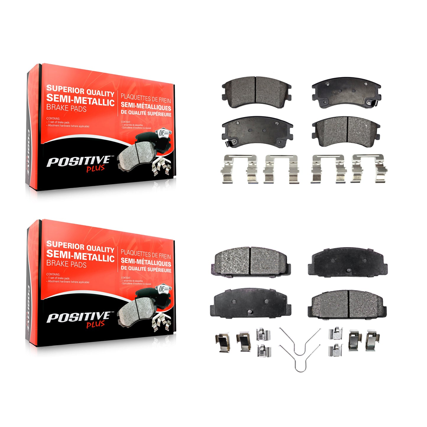 [Avant + Arrière] Kit de plaquette (semi-métallique) de frein pour 2003-2005 Mazda 6 KPF-100448
